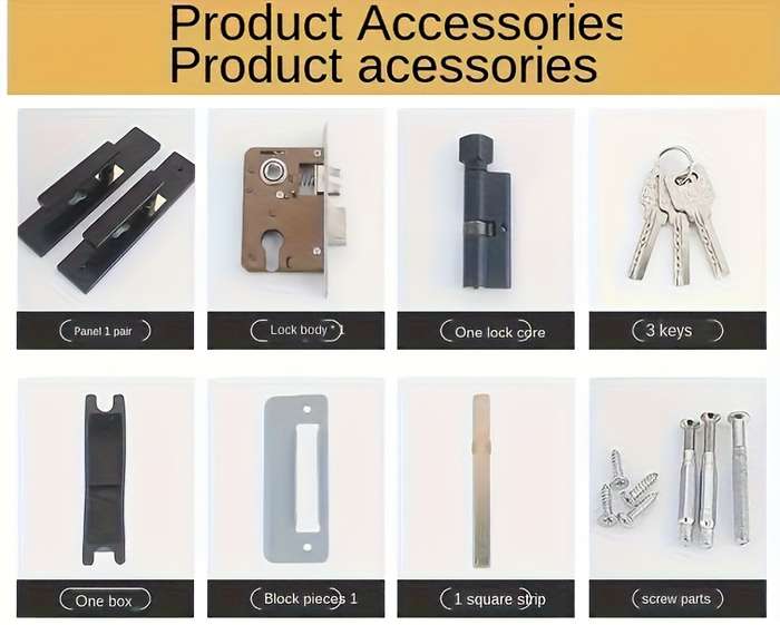 Lock Color Black Golden Model 1Pc