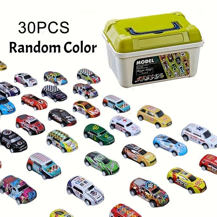 Storage And Organizationcolor 50Pcs Model Cars With Large Storage Box