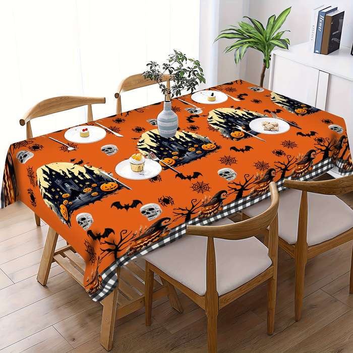 Halloween tablecloth decoration size 55.1 x 70.8in or 140 x 180cm
