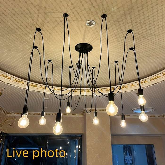 Halloween Decorations Items Spider Chandelier With Bulbs
