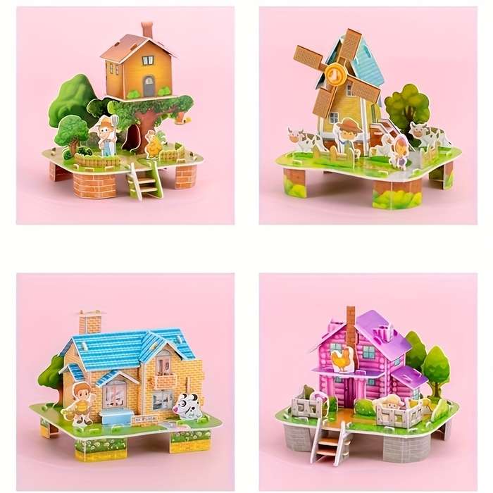 Building Toy Architectural Model Toy Set Model 3Pcs Random Styles
