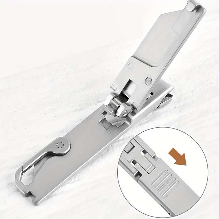 1pc Ultra-Thin Stainless Steel Nail Clippers with Keychain Portable Nail Clippers Modern Styl