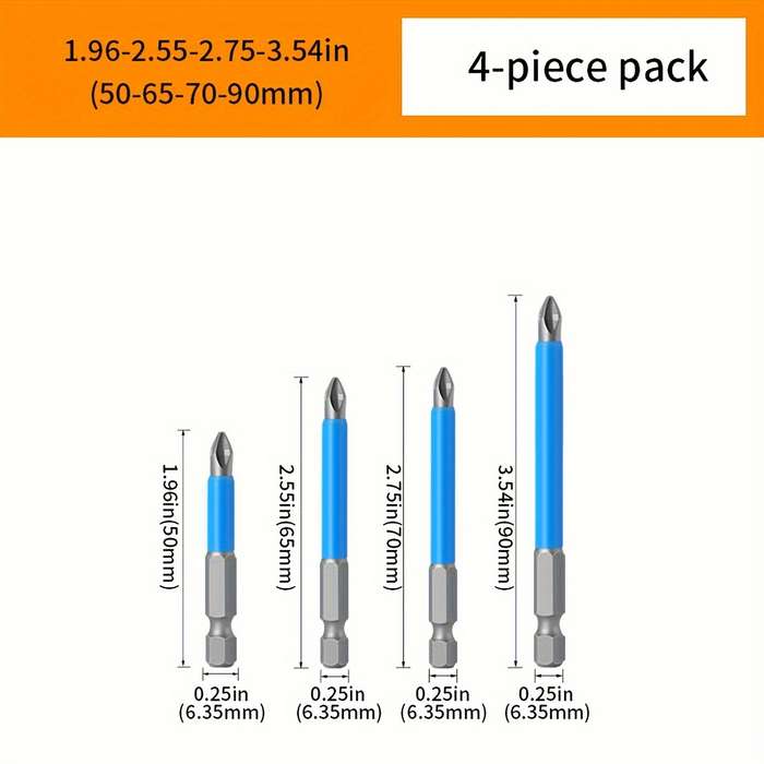 Screwdriver Bit Tool Set Model 4Pcs 50 65 70 90