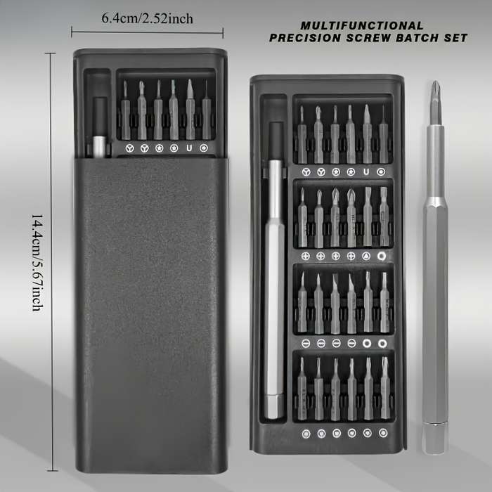 Screwdriver Bit Tool Set Color Silver 25 In 1 Set