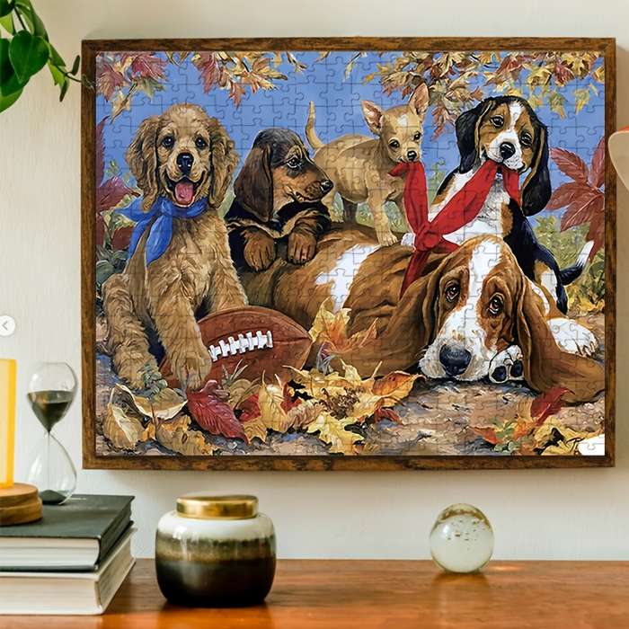 1000pcs Family Fun Adult Jigsaw Puzzle Dog Animal Pattern Jigsaw Puzzle Adult Art