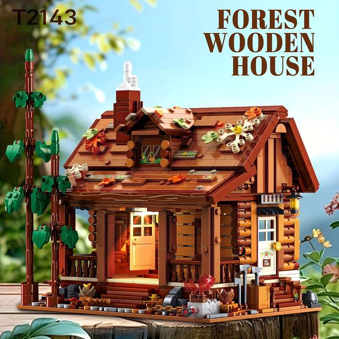 Building Toy Architectural Model Toy Set Quantity 1969Pcs Forest Cabin