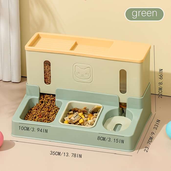 Pet Supplies Color Dark Blue Automatic Feeder Set