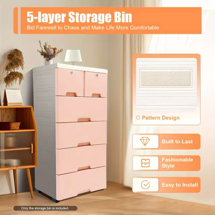 Storage And Organizationcolor 50Cm Pink 7 Layers