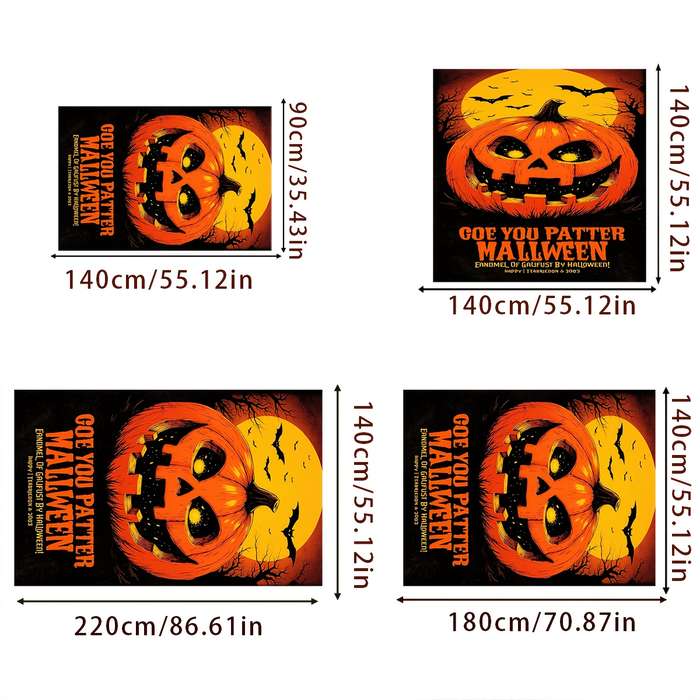 Halloween tablecloth decoration size 140cm x 140cm or 55.12in x 55.12in