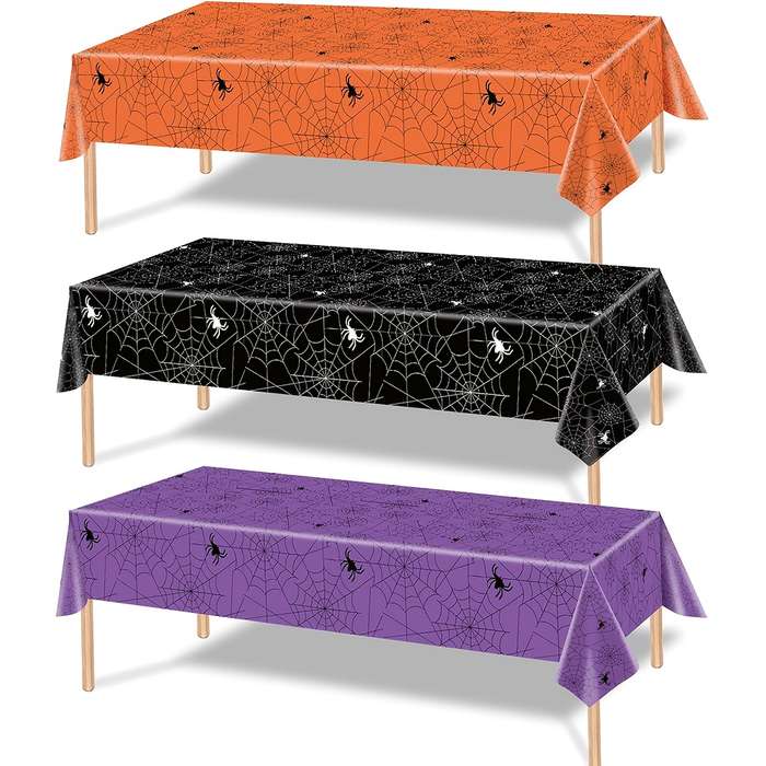 Halloween tablecloth decoration color Black Quantity 2pcs
