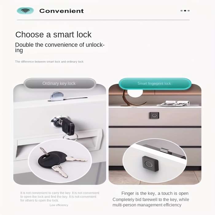 Lock Storage Can Record 20 Fingerprints   With Morse Code Emergency Unlocking
