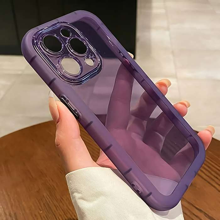 1Pc Deep Purple For iPhone 15 Pro Phone Case Phone Cover