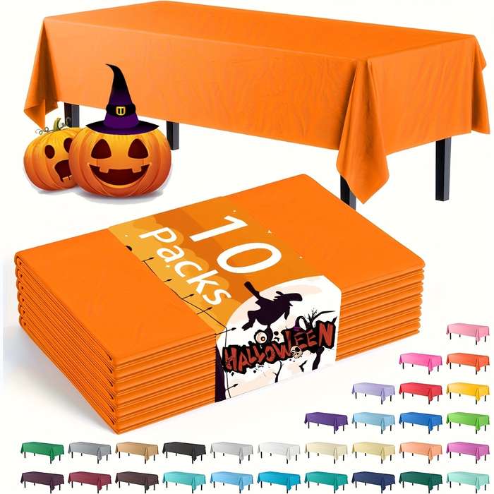 Halloween tablecloth decoration color Black Tablecloth Pack of 10 size 137 x 183