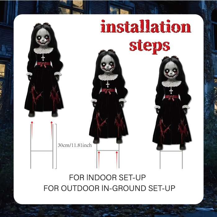 Halloween Decorations Style 2 Pack Large Halloween Horror Doll Yard Decoration