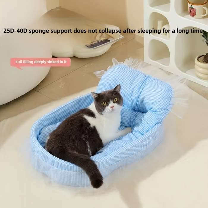Pet supplies color Pink Model Three    piece set   nest  Add  mat  Add  lace  60x 40x 13 cm