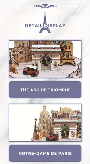 Building Toy Architectural Model Toy Set Items Paris