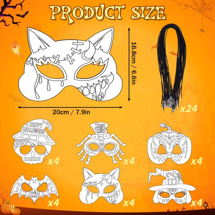 Halloween Decorations Items Halloween Coloring Quantity 24Pcs