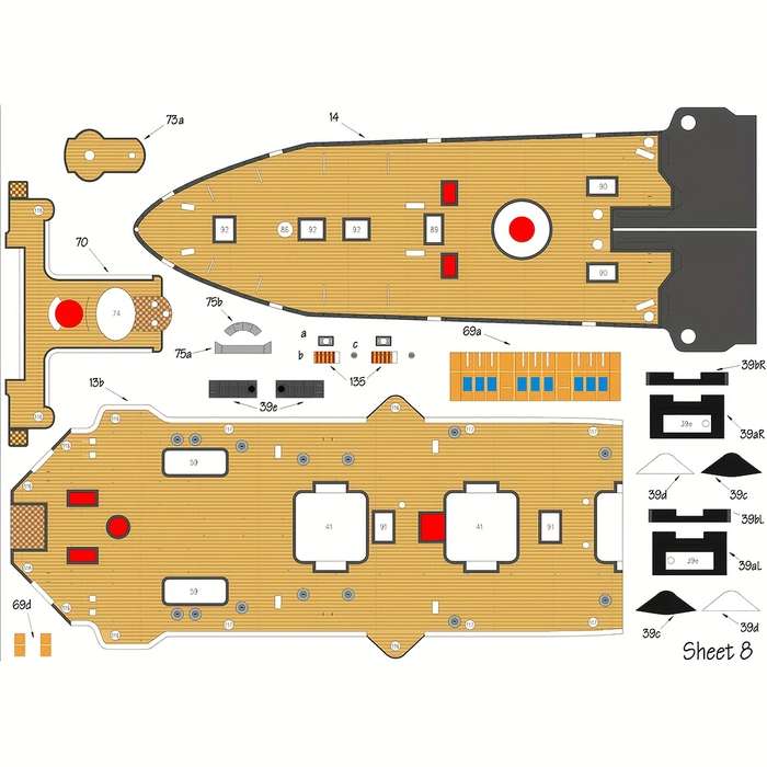3D Jigsaw Puzzle Model Ship Material Oslabya Battleship Papercraft