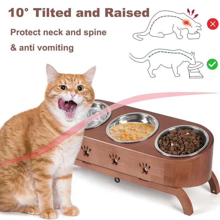 Pet Supplies Style Elevated Cat Food Bowl