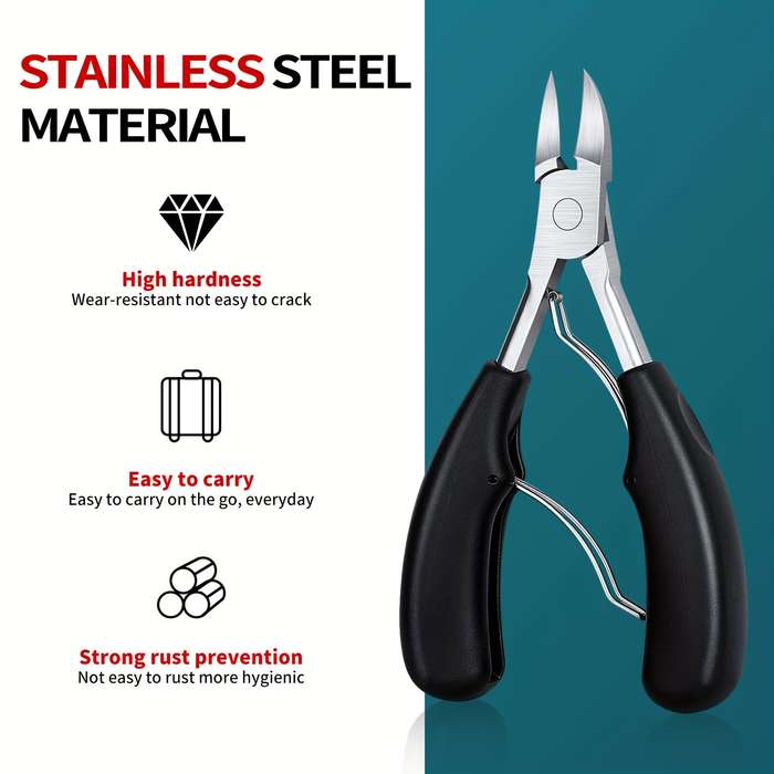 1pc Misscheering Precision Stainless Steel Nail Clippers Sharp Curved Blade for Thick  Ingro