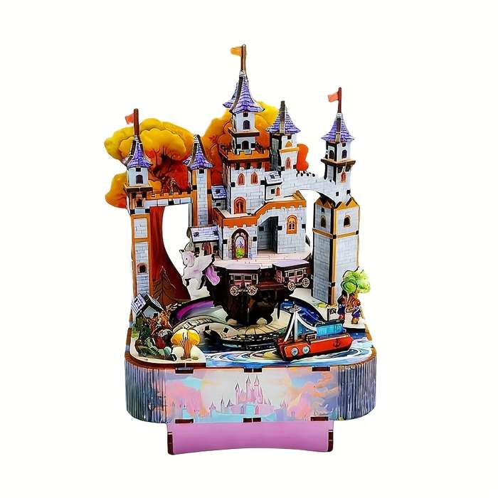 Building Toy Architectural Model Toy Set Style Music Box