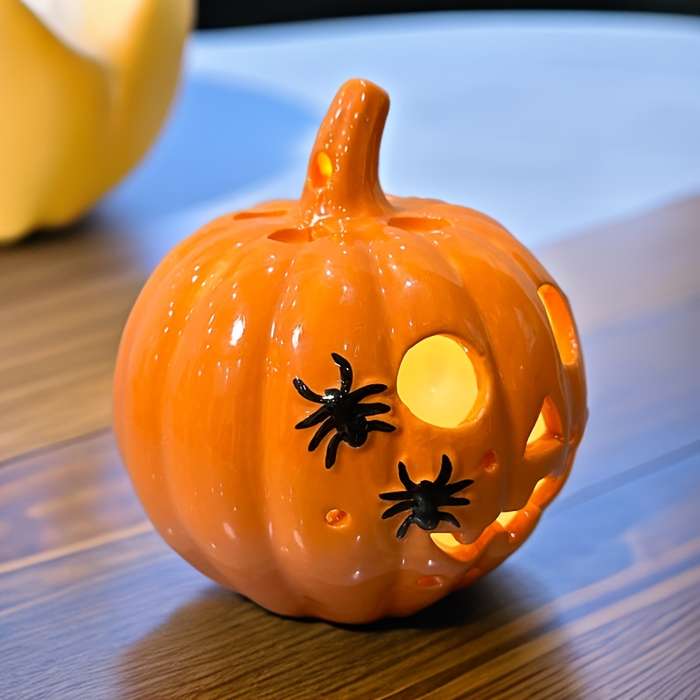 Halloween Decorations Color Pumpkin Candlesticks