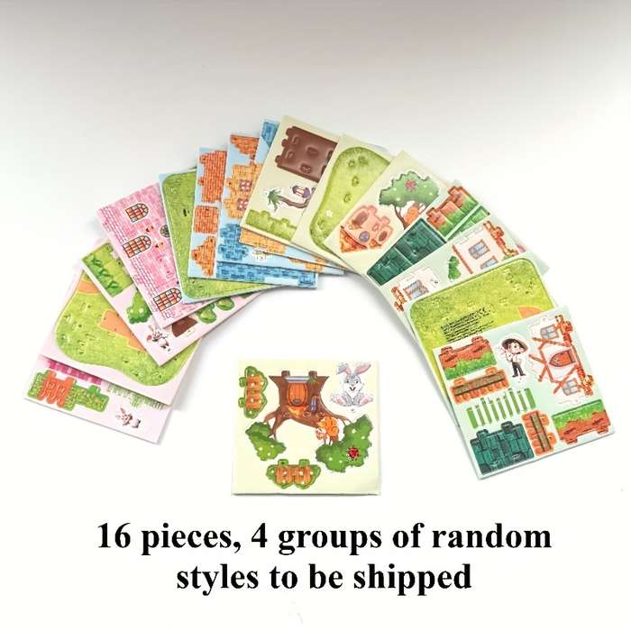 Building Toy Architectural Model Toy Set Model Random Style Quantity 4 Pcs