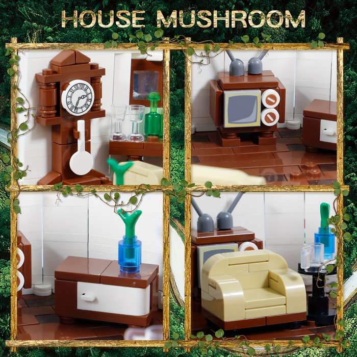 Building Toy Architectural Model Toy Set Style Mushroom House