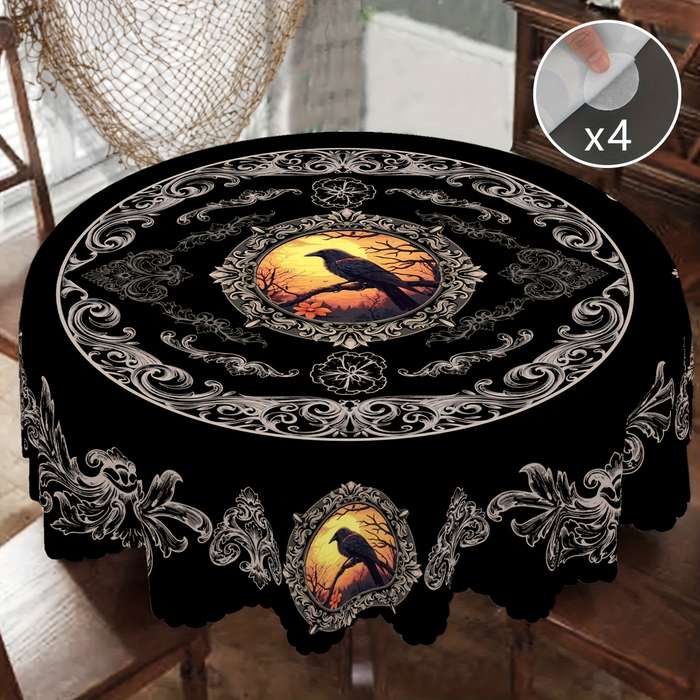 Halloween tablecloth decoration size Round 60x60in 152x152cm