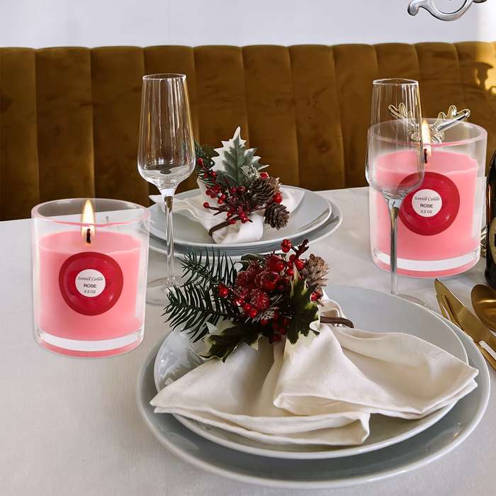Halloween Decorations Quantity 20Pcs Colorful Glass Cup Candle
