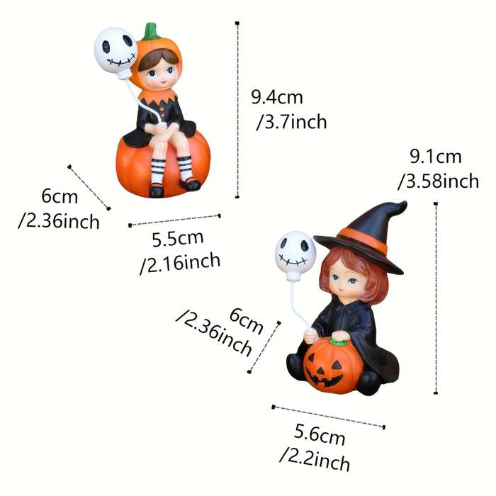 Halloween Decorations Color Skull Balloon Witch Set Of Two