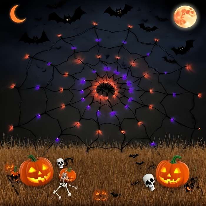 Halloween Decorations Color Purple Orange