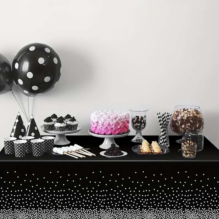 Halloween tablecloth decoration color Aluminum Foil Tablecloth Black