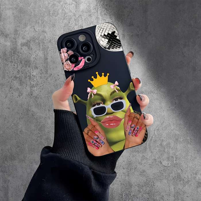 1Pc Black For iPhone 7 Art Shrek Phone Case