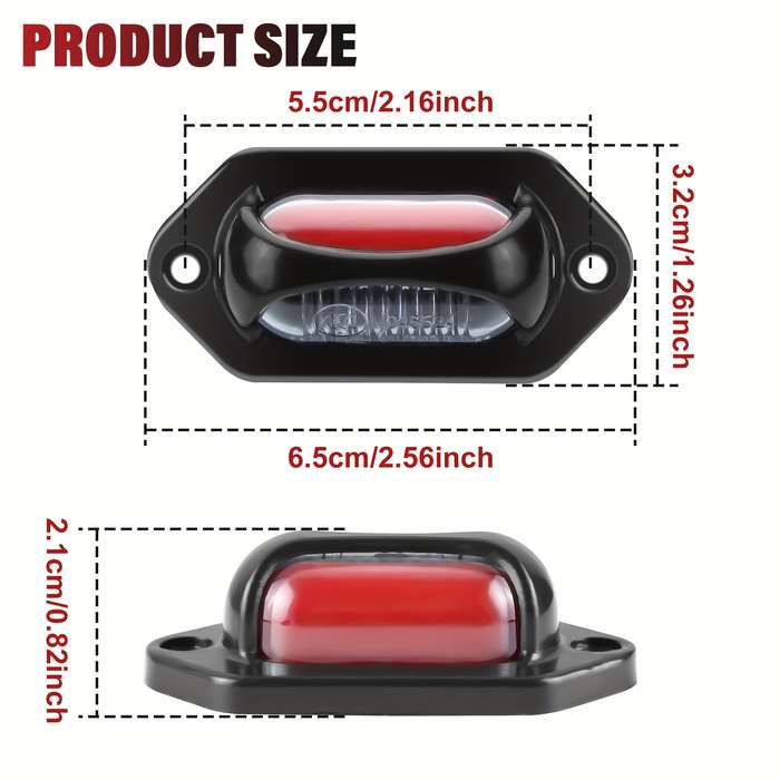 2pcs 8LED License Plate Light Truck RV Trailer Width Light Car Side Light 12-24V