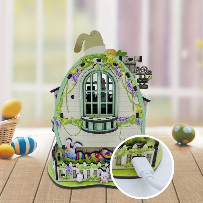 Building Toy Architectural Model Toy Set Style Bunny Egg House