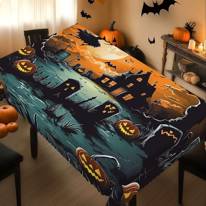 Halloween tablecloth decoration size 55 x 70inch 140x180cm Style Halloween 01