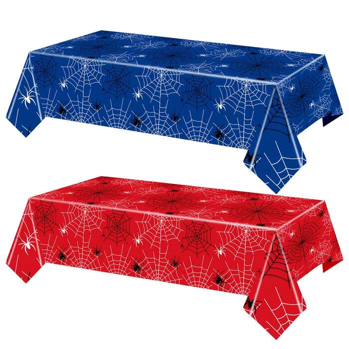 Halloween tablecloth decoration Items Tablecloth 1PC Blue Spider Web