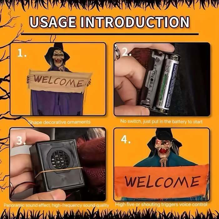Halloween Decorations Items Brown Roaring Ghost