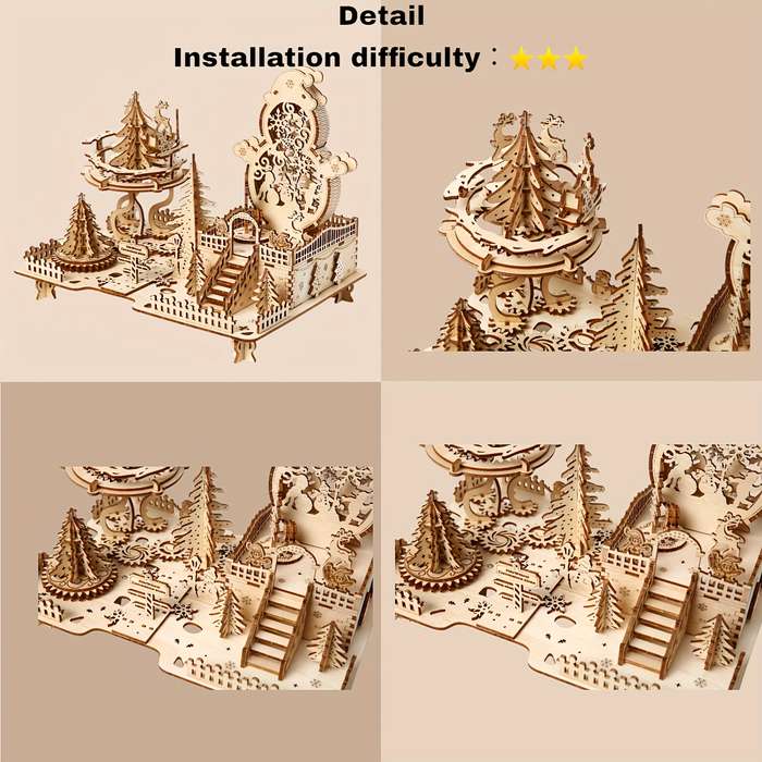 Building Toy Architectural Model Toy Set Model Christmas Amusement Park
