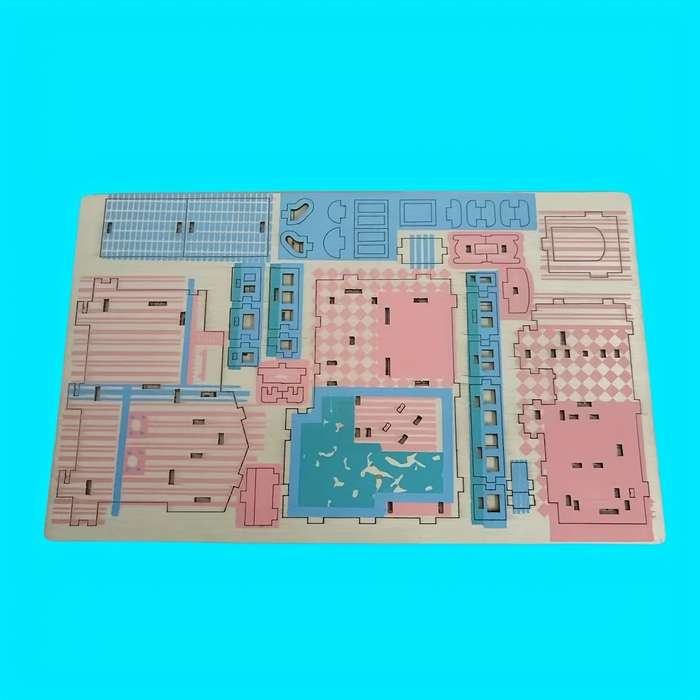 Building Toy Architectural Model Toy Set Style Seaside Villa