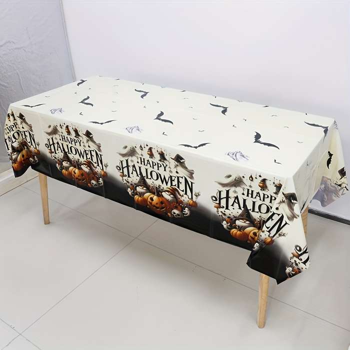 Halloween tablecloth decoration Black and White Rudolph Halloween Tablecloth size 137 x 274