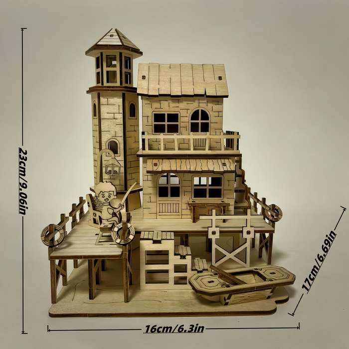 Building Toy Architectural Model Toy Set Items Fisherman S Hut