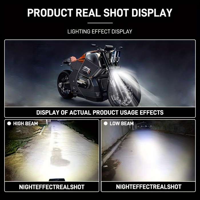 2pcs LED Car Lights White Color Motorcycle Off-road Vehicle Direct Shine + Flash 1