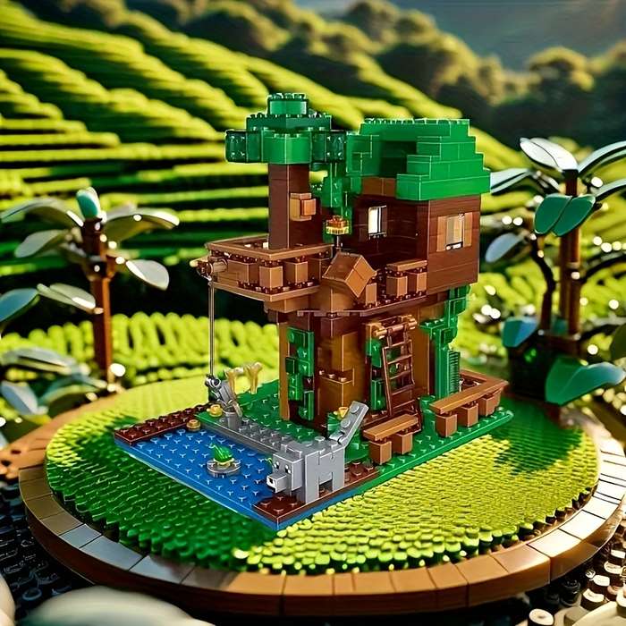 Building Toy Architectural Model Toy Set Style Tree House Ocelot