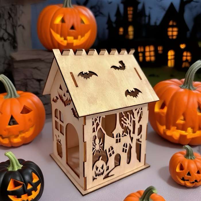 Building Toy Architectural Model Toy Set Items Holiday Hollow Out Diy Wooden House