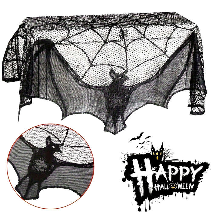 Halloween tablecloth decoration color Black size 95 x 57 cm