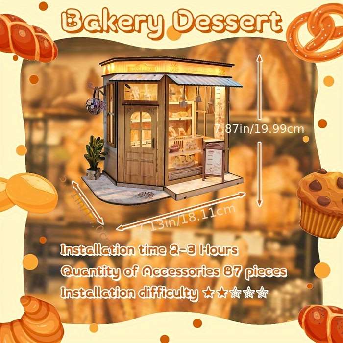 Building Toy Architectural Model Toy Set Style Bread House