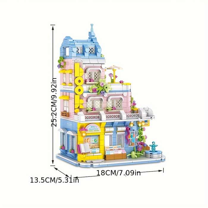 Building Toy Architectural Model Toy Set Style Bookstore