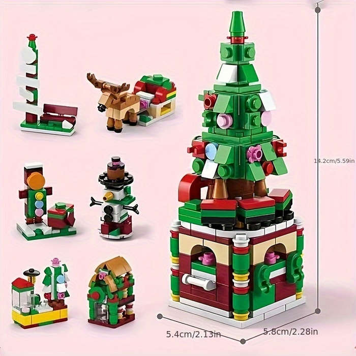 Building Toy Architectural Model Toy Set Style Christmas Train